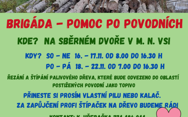 Brigáda - pomoc pro oblasti postižené povodní