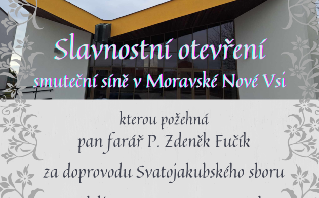 Slavnostní otevření smuteční síně